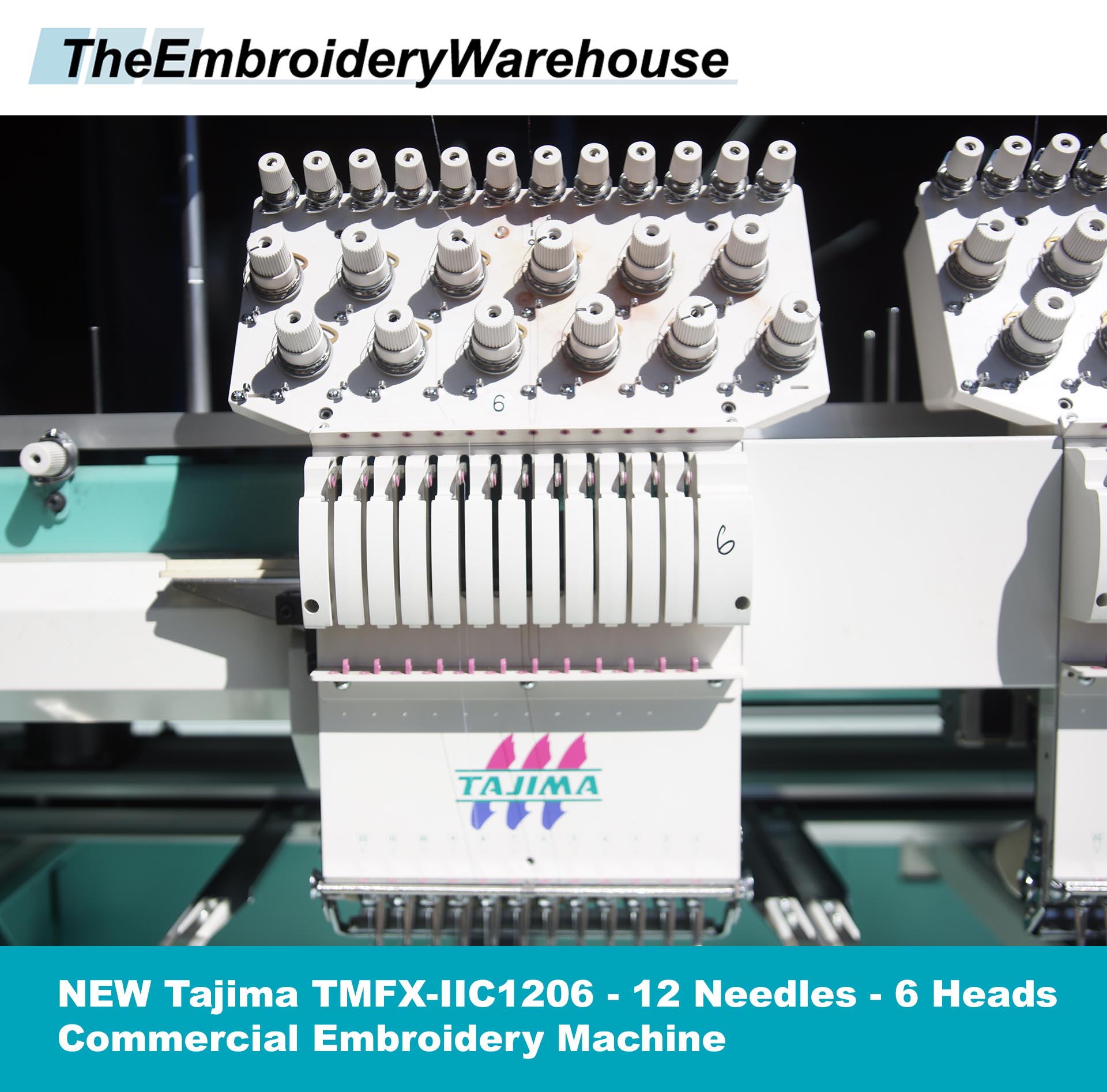 TAJIMA TMFXIIC1206 6 Head 12 Needles Commercial Embroidery Machine